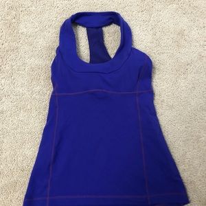 Lululemon purple scoop neck workout tank